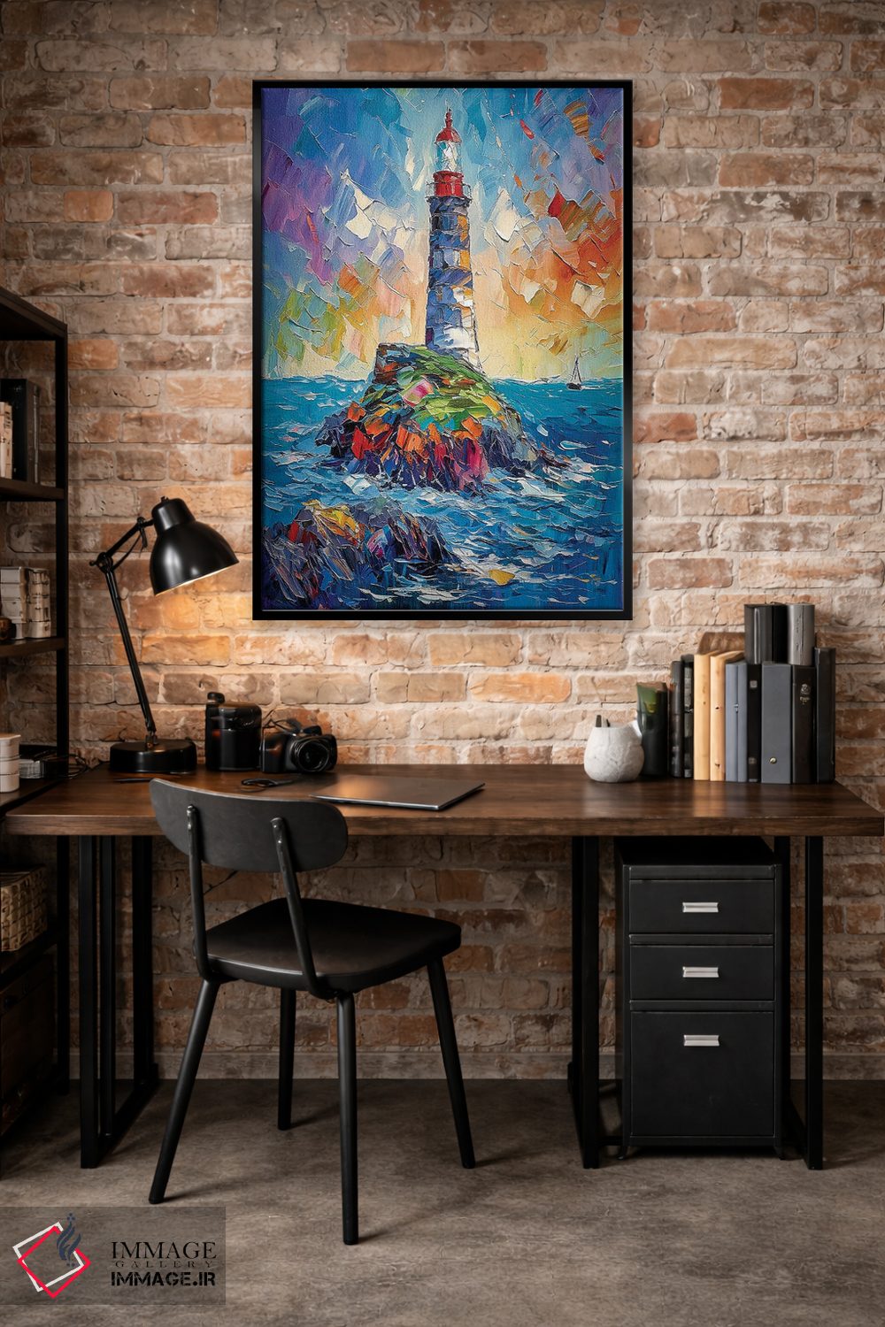 تابلو دکوراتیو فانوس دریایی دریا اثر اولنا آرت - D4B