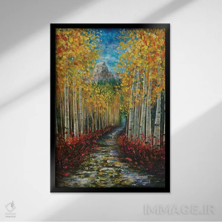 تابلو دکوراتیو نلی کریک اثر اولنا آرت - نمای قابدار مشکی