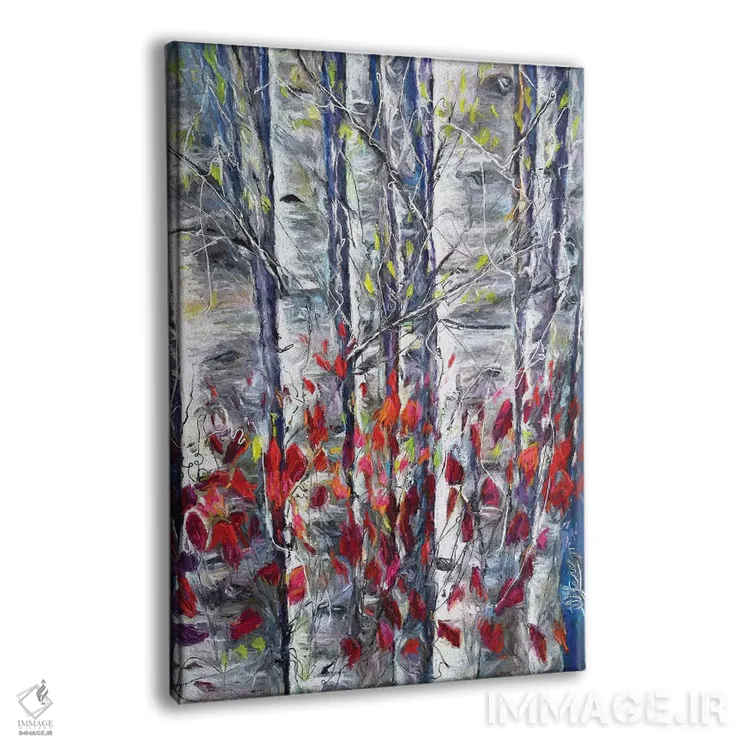 تابلو دکوراتیو درختان سپیدار ۲ اثر اولنا آرت - نمای پرسپکتیو محصول