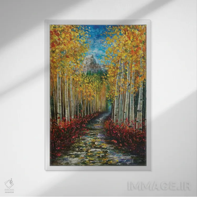 تابلو دکوراتیو نلی کریک اثر اولنا آرت - نمای قابدار سفید