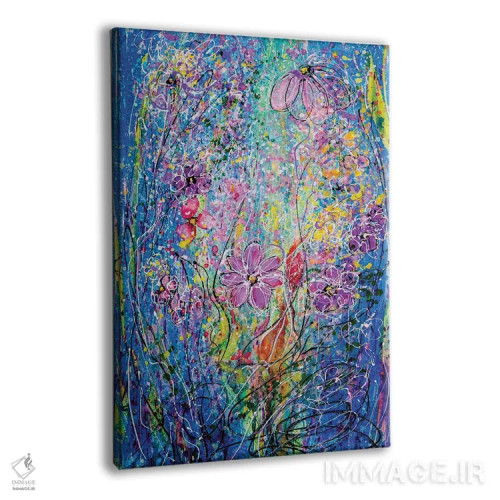 تابلو دکوراتیو گل های بهاری اثر اولنا آرت - نمای پرسپکتیو محصول