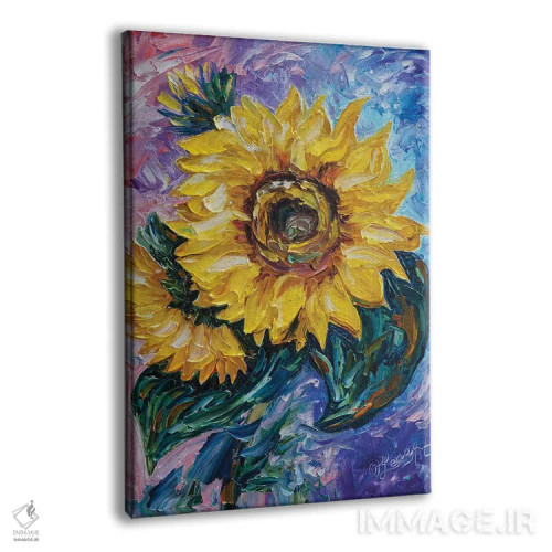 تابلو دکوراتیو آن آفتابگردان اثر اولنا آرت - نمای پرسپکتیو محصول