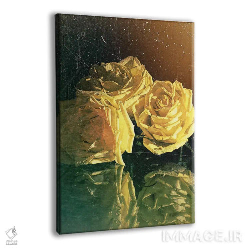 تابلو دکوراتیو رز زرد اثر اولنا آرت - نمای پرسپکتیو محصول