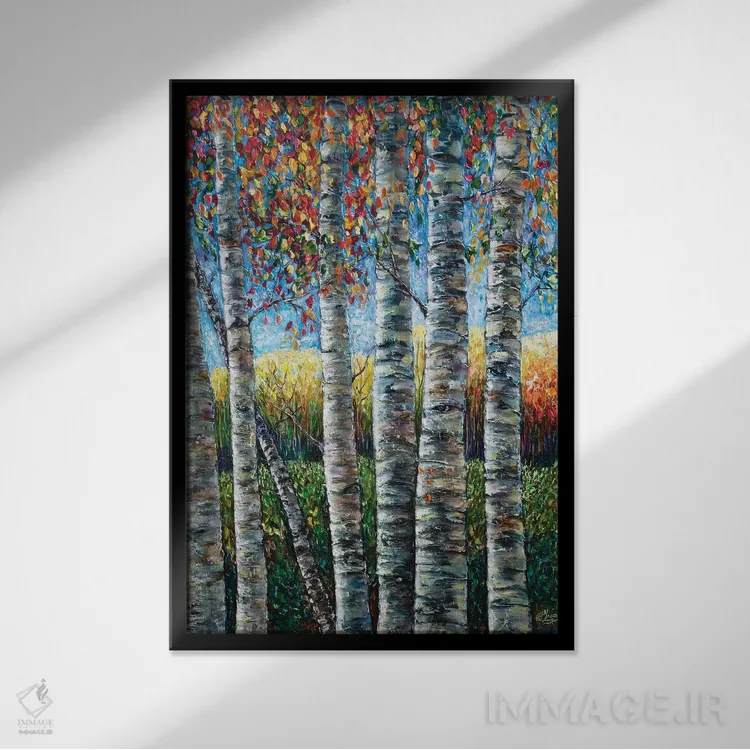 تابلو دکوراتیو بلندی های راکی اثر اولنا آرت - نمای قابدار مشکی