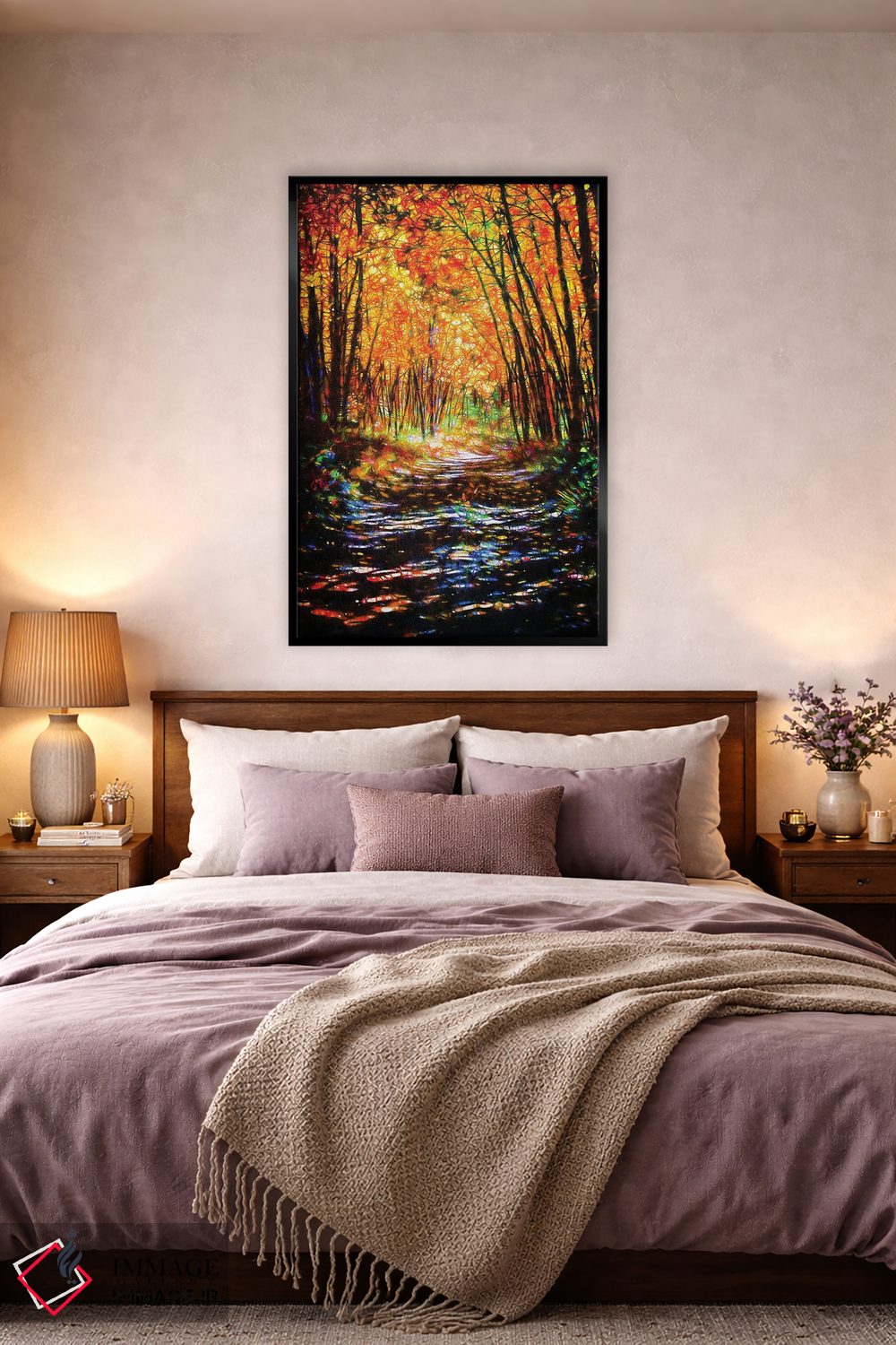 تابلو دکوراتیو مسیر رویایی در میان درختان سپیدار اثر اولنا آرت - D5B