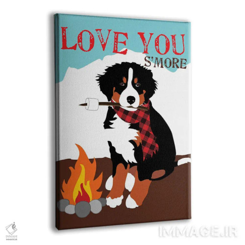 تابلو دکوراتیو سگ کوهستانی برن اثر جینجر الیفنت - نمای پرسپکتیو محصول