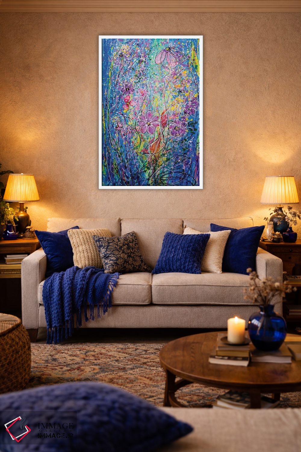 تابلو دکوراتیو گل های بهاری اثر اولنا آرت - D4W