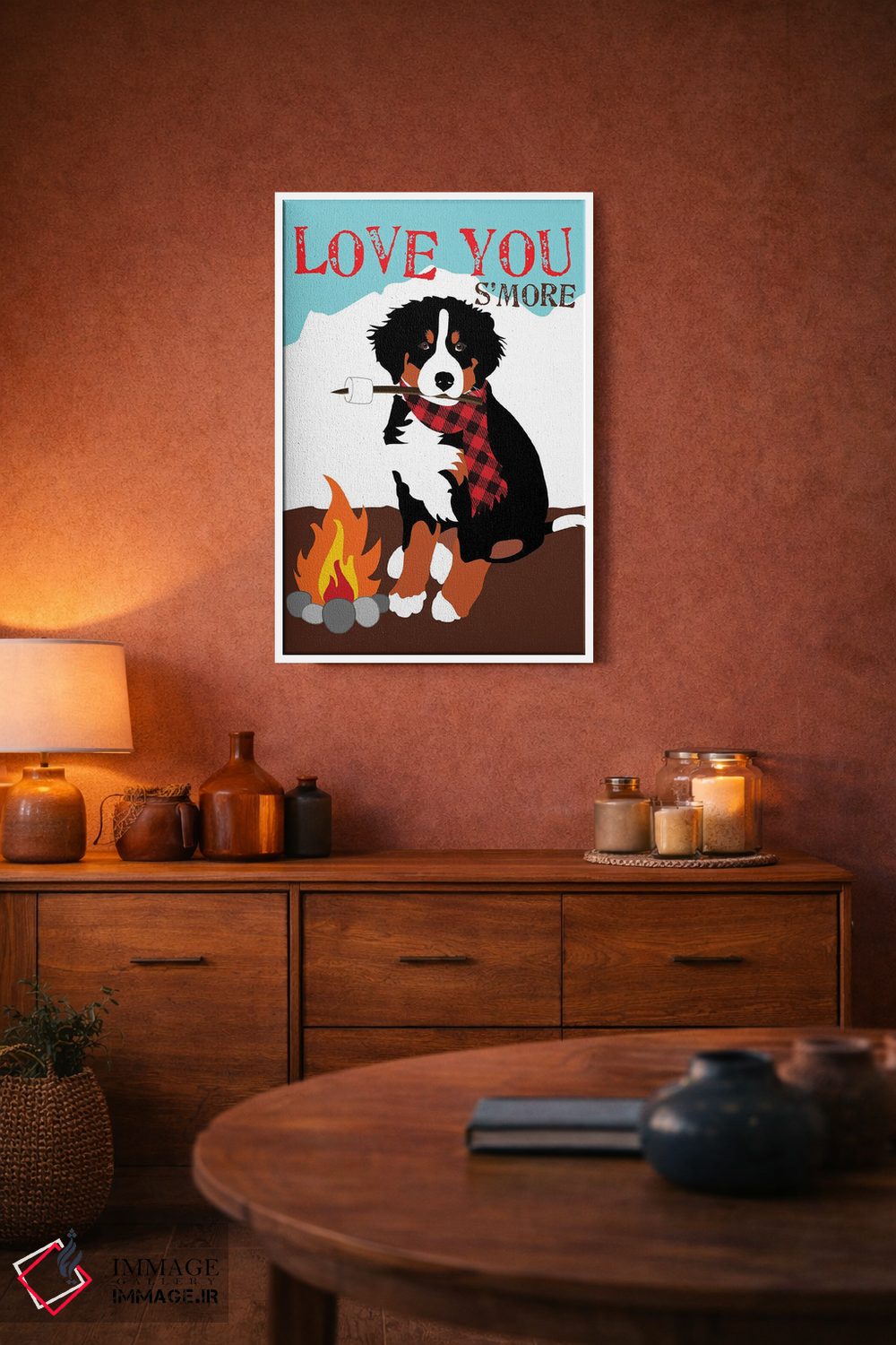 تابلو دکوراتیو سگ کوهستانی برن اثر جینجر الیفنت - D3W