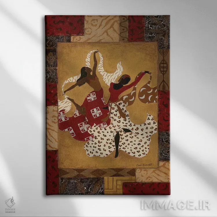 تابلو دکوراتیو شادی ۱ اثر جین کارول - نمای روبهرو روی دیوار