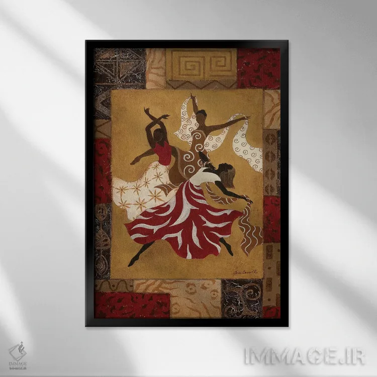 تابلو دکوراتیو شادی ۲ اثر جین کارول - نمای قابدار مشکی