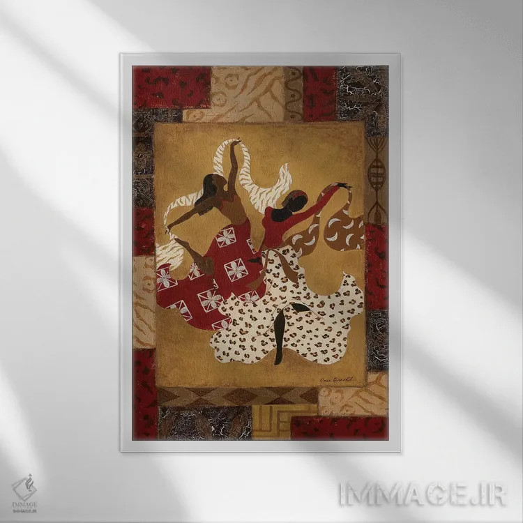 تابلو دکوراتیو شادی ۱ اثر جین کارول - نمای قابدار سفید