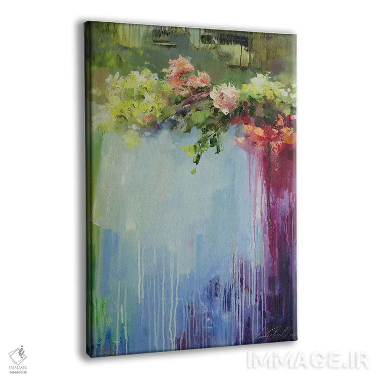 تابلو انتزاعی بانوی متفکر گل ها را فراموش کرد اثر اولا لپتیوا - نمای پرسپکتیو محصول