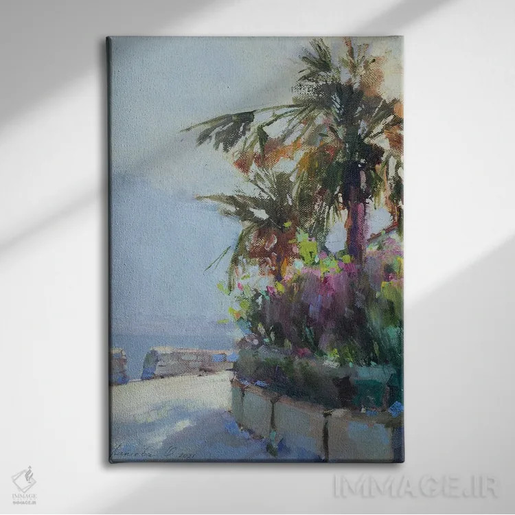 تابلو دکوراتیو پاییز در مونته نگرو اثر اولا لپتیوا - نمای روبهرو روی دیوار