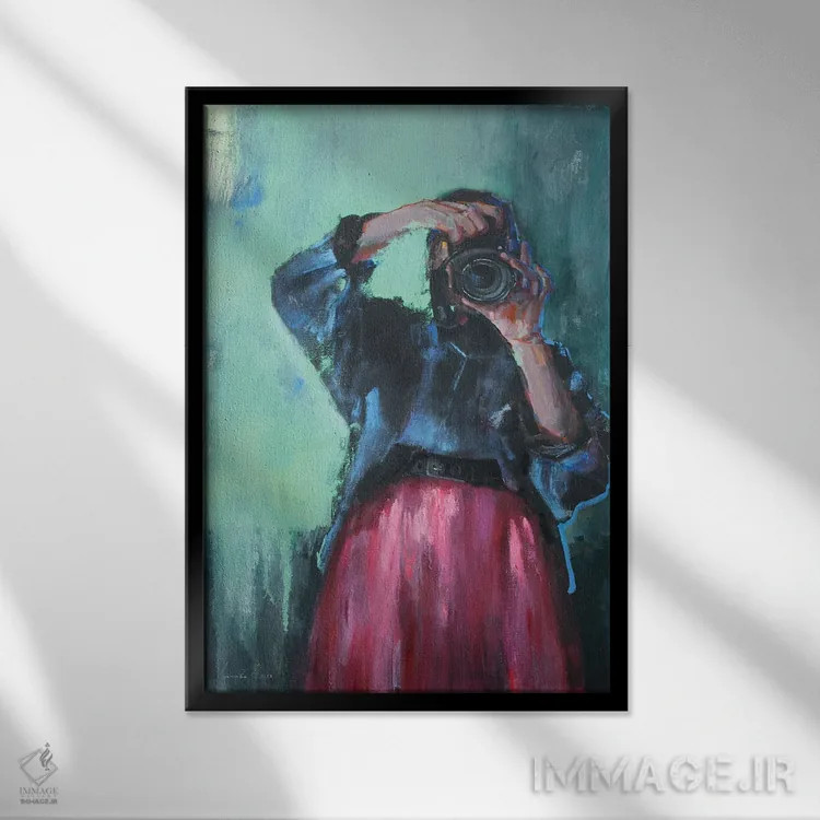 تابلو دکوراتیو لحظه خوش شانسی اثر اولا لپتیوا - نمای قابدار مشکی