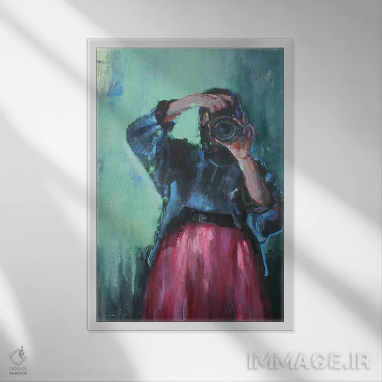 تابلو دکوراتیو لحظه خوش شانسی اثر اولا لپتیوا - نمای قابدار سفید