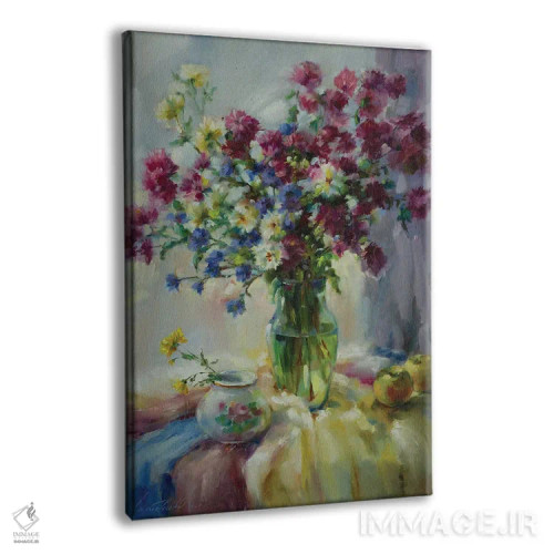 تابلو دکوراتیو گل های پاییزی با عشق تقدیم تو اثر اولا لپتیوا - نمای پرسپکتیو محصول