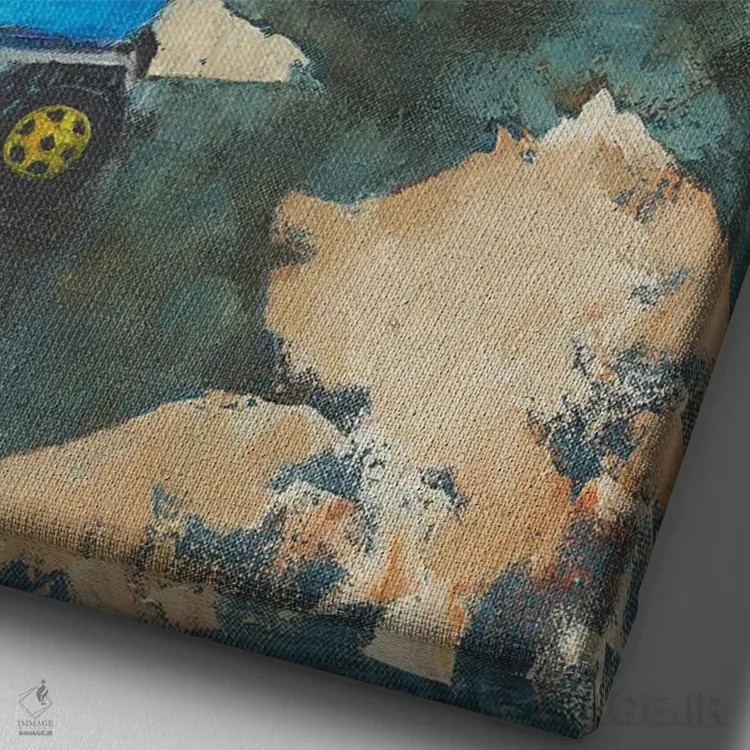 تابلو دکوراتیو لذت های ساده اثر اولا لپتیوا - نمای نزدیک بافت بوم