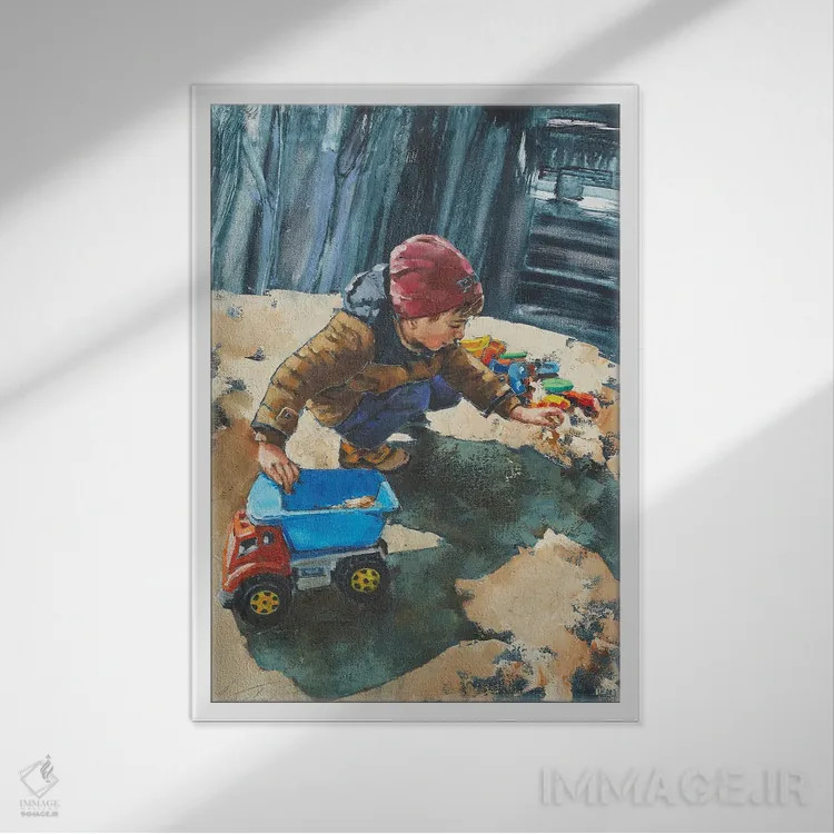 تابلو دکوراتیو لذت های ساده اثر اولا لپتیوا - نمای قابدار سفید