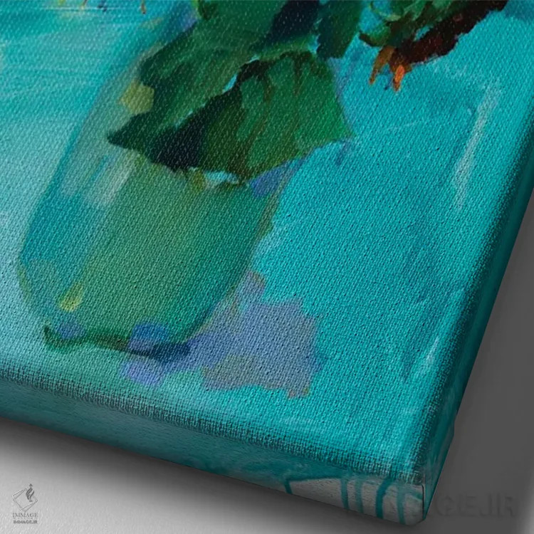 تابلو دکوراتیو روز آفتابی اثر اولا لپتیوا - نمای نزدیک بافت بوم