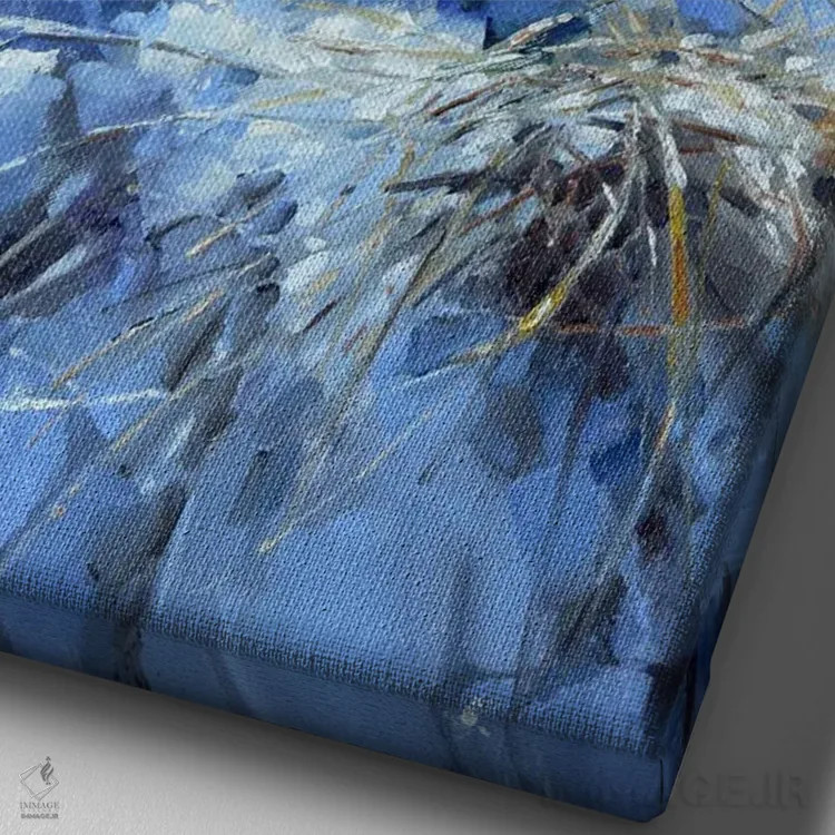 تابلو دکوراتیو آخرین روز ژانویه اثر اولا لپتیوا - نمای نزدیک بافت بوم