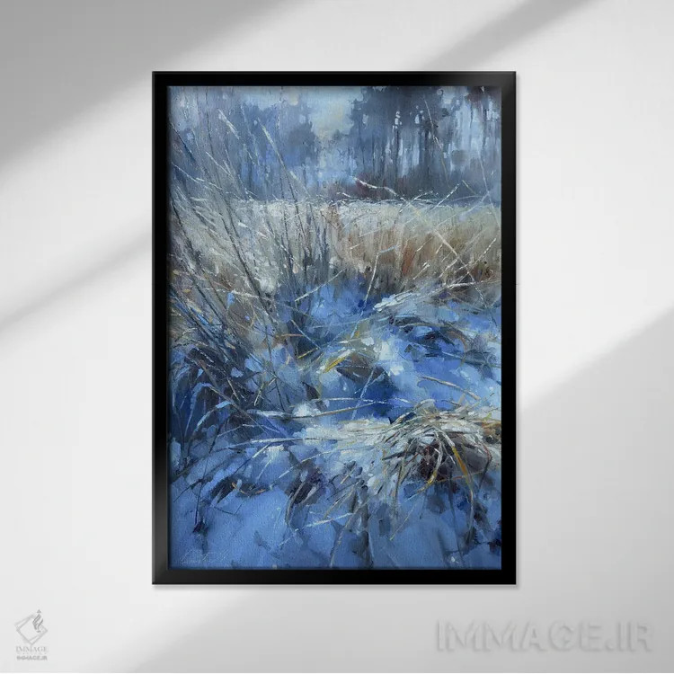 تابلو دکوراتیو آخرین روز ژانویه اثر اولا لپتیوا - نمای قابدار مشکی