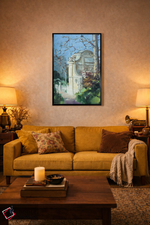 تابلو دکوراتیو باغ های لوگزامبورگ در پاریس اثر اولا لپتیوا - D3B