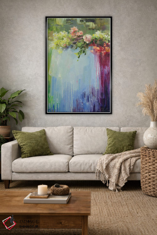تابلو انتزاعی بانوی متفکر گل ها را فراموش کرد اثر اولا لپتیوا - D1B