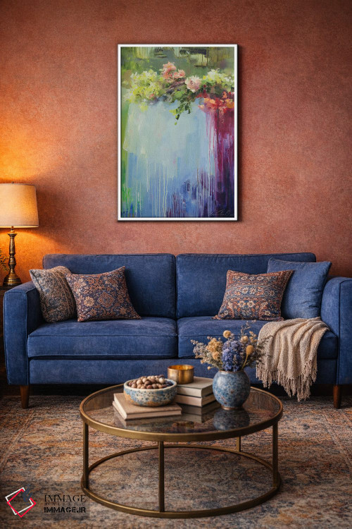 تابلو انتزاعی بانوی متفکر گل ها را فراموش کرد اثر اولا لپتیوا - D2W