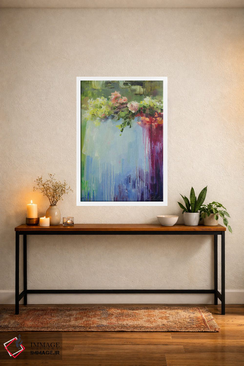 تابلو انتزاعی بانوی متفکر گل ها را فراموش کرد اثر اولا لپتیوا - D3W