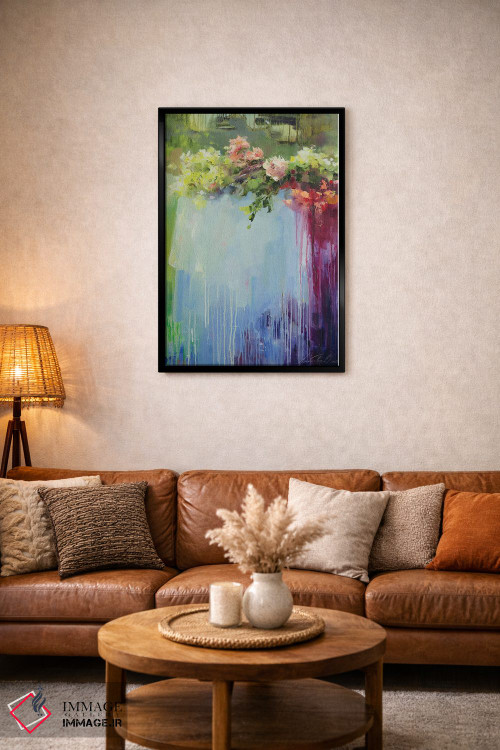 تابلو انتزاعی بانوی متفکر گل ها را فراموش کرد اثر اولا لپتیوا - D4B