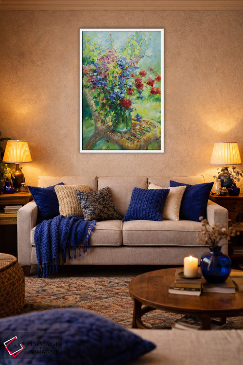 تابلو دکوراتیو گل های وحشی در باغ من اثر اولا لپتیوا - D2W