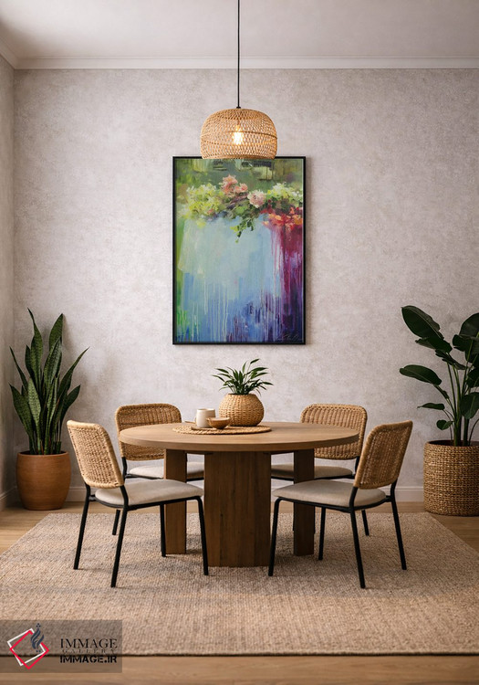 تابلو انتزاعی بانوی متفکر گل ها را فراموش کرد اثر اولا لپتیوا - D5B