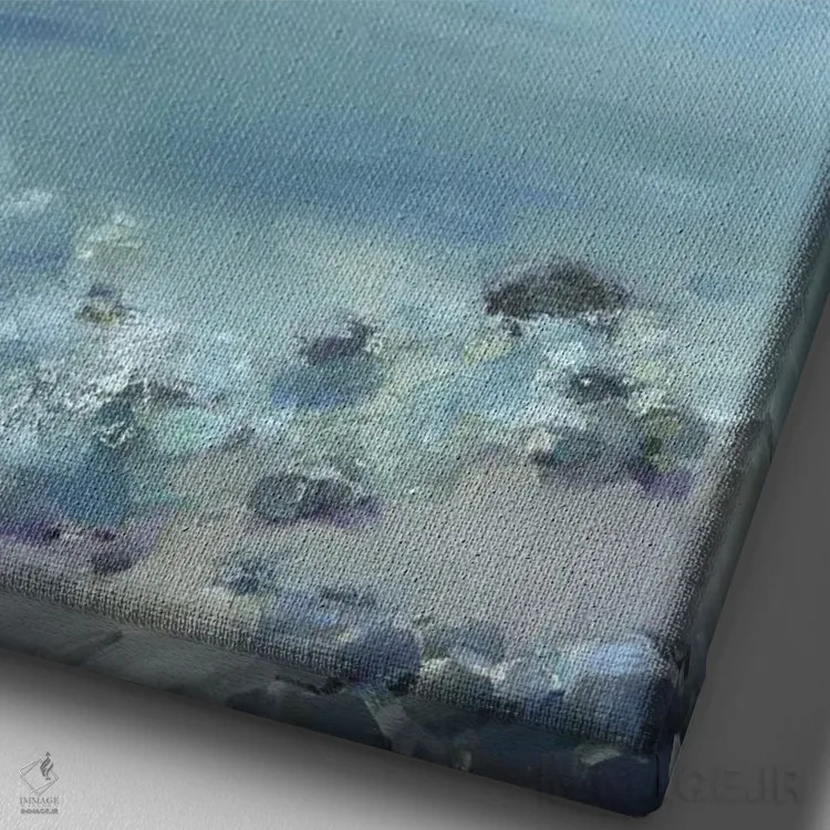 تابلو دکوراتیو باران در افق است اثر اولا لپتیوا - نمای نزدیک بافت بوم