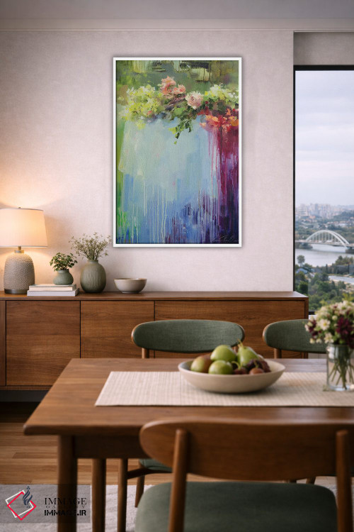 تابلو انتزاعی بانوی متفکر گل ها را فراموش کرد اثر اولا لپتیوا - D6W