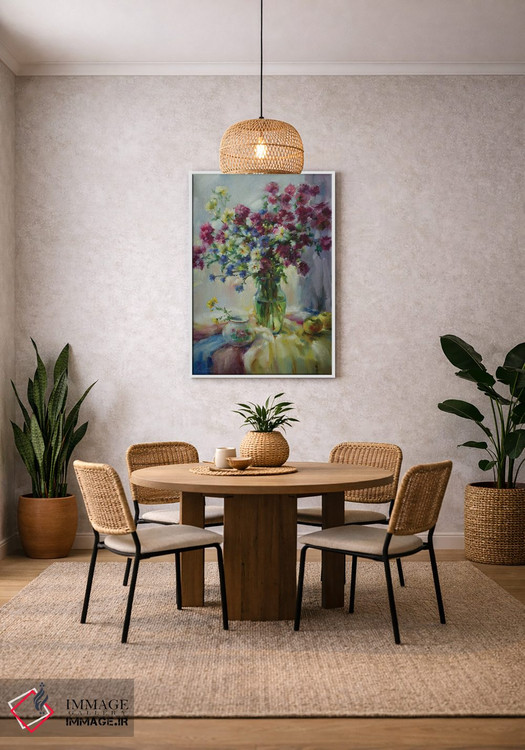 تابلو دکوراتیو گل های پاییزی با عشق تقدیم تو اثر اولا لپتیوا - D3W