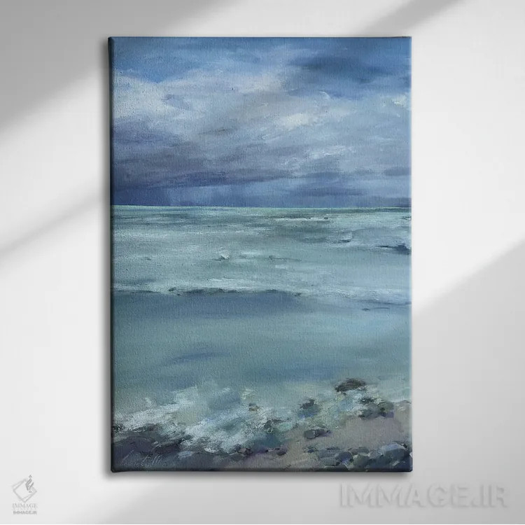 تابلو دکوراتیو باران در افق است اثر اولا لپتیوا - نمای روبهرو روی دیوار