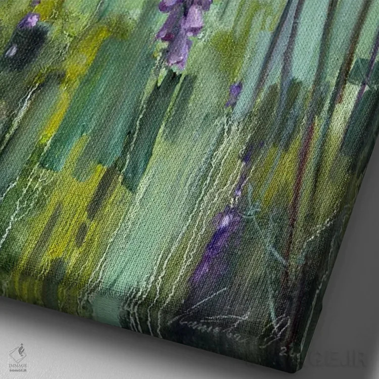 تابلو دکوراتیو زمانی که دریا عقب می نشیند اثر اولا لپتیوا - نمای نزدیک بافت بوم