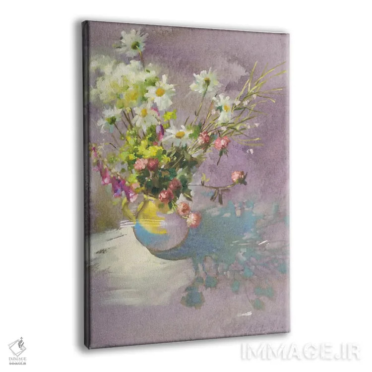 تابلو دکوراتیو حال وهوای گلی تابستان اثر اولا لپتیوا - نمای پرسپکتیو محصول