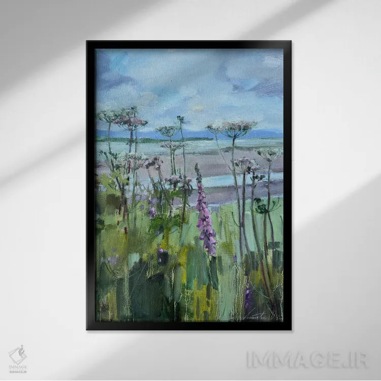 تابلو دکوراتیو زمانی که دریا عقب می نشیند اثر اولا لپتیوا - نمای قابدار مشکی