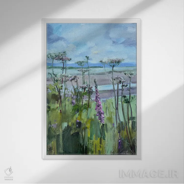 تابلو دکوراتیو زمانی که دریا عقب می نشیند اثر اولا لپتیوا - نمای قابدار سفید