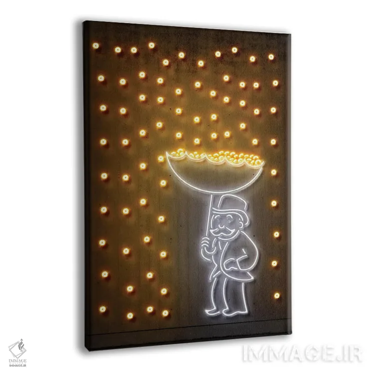 تابلو دکوراتیو باران پول اثر اکتاویان میلو - نمای پرسپکتیو محصول