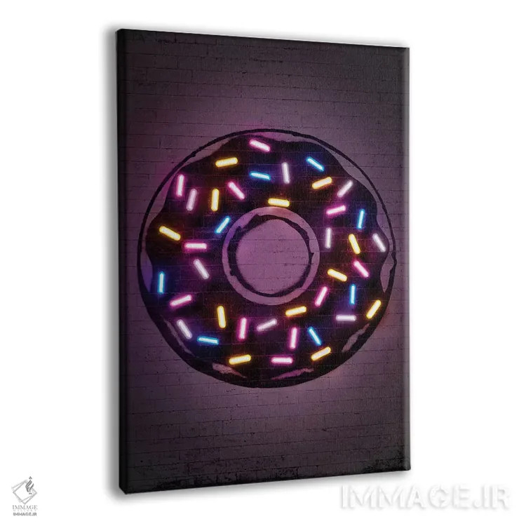 تابلو مینیمال پیراشکی اثر اکتاویان میلو - نمای پرسپکتیو محصول