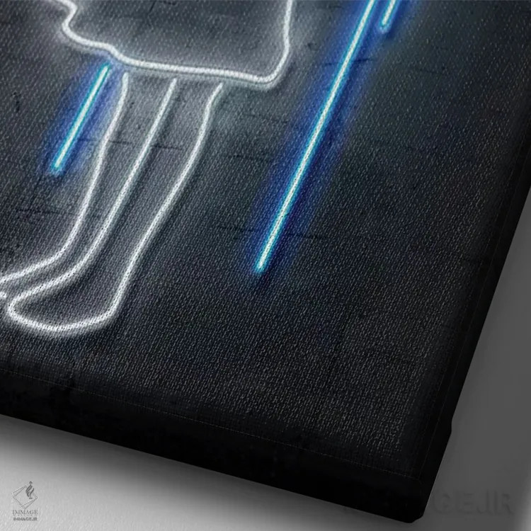 تابلو دکوراتیو دختر نیواورلئان با چتر اثر اکتاویان میلو - نمای نزدیک بافت بوم