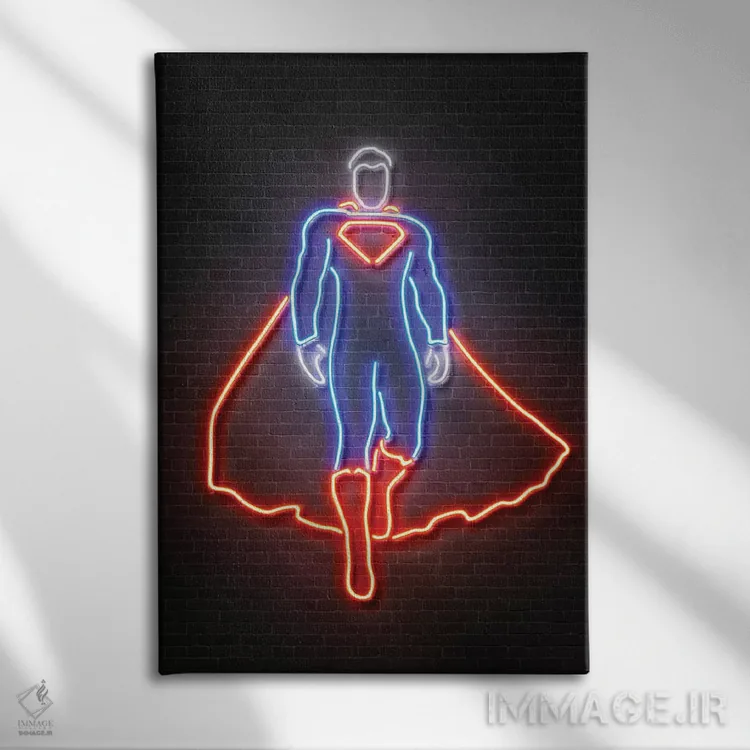 تابلو دکوراتیو سوپرمن اثر اکتاویان میلو - نمای روبهرو روی دیوار