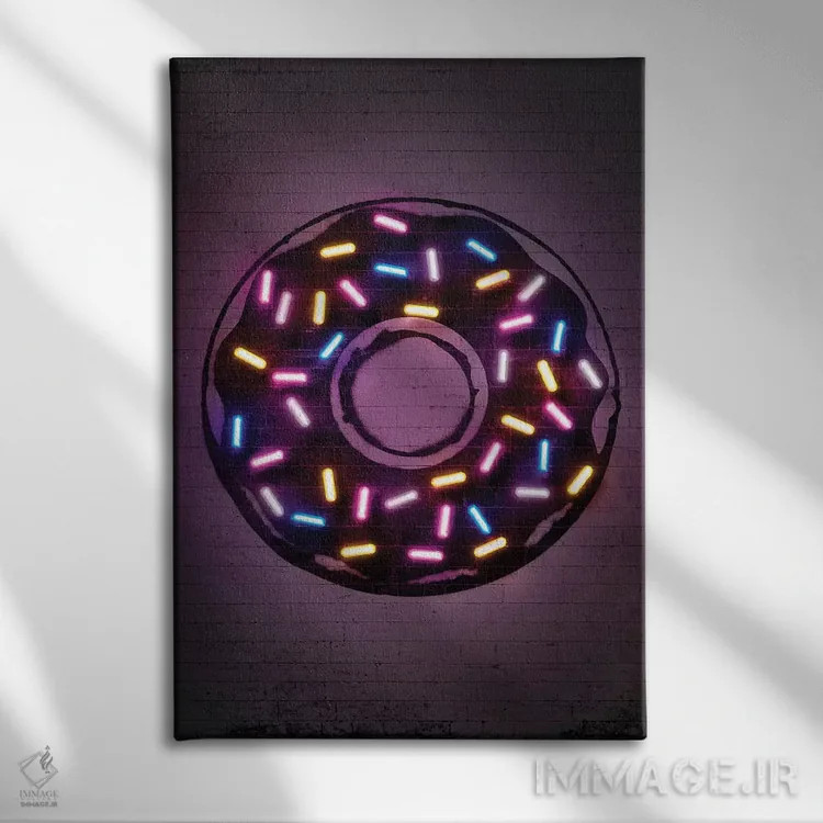 تابلو مینیمال پیراشکی اثر اکتاویان میلو - نمای روبهرو روی دیوار