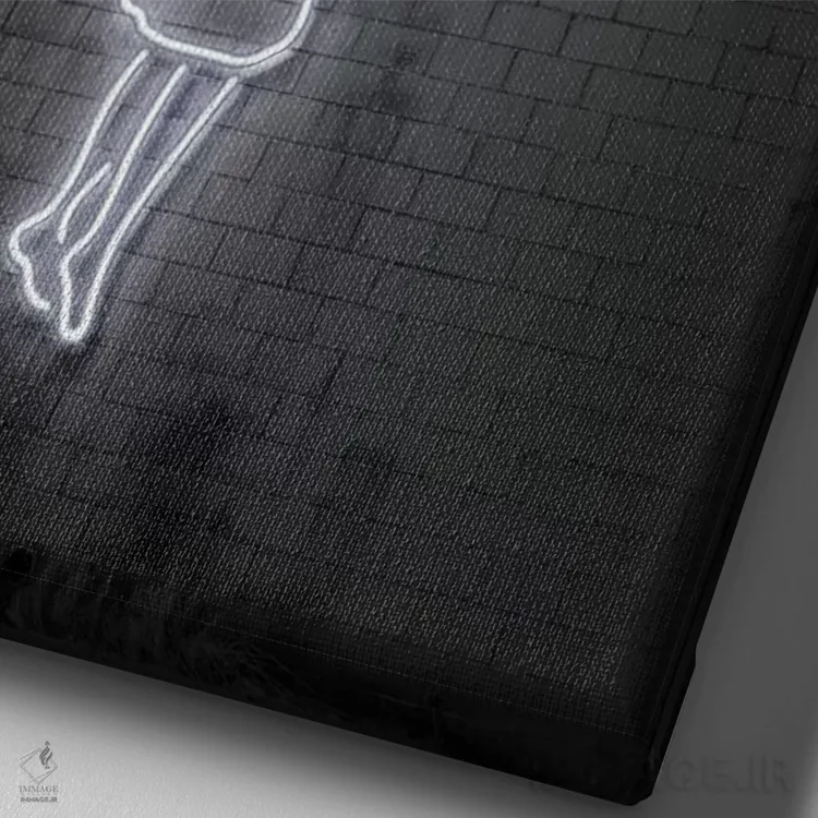 تابلو دکوراتیو دختر بادکنک به دست اثر اکتاویان میلو - نمای نزدیک بافت بوم