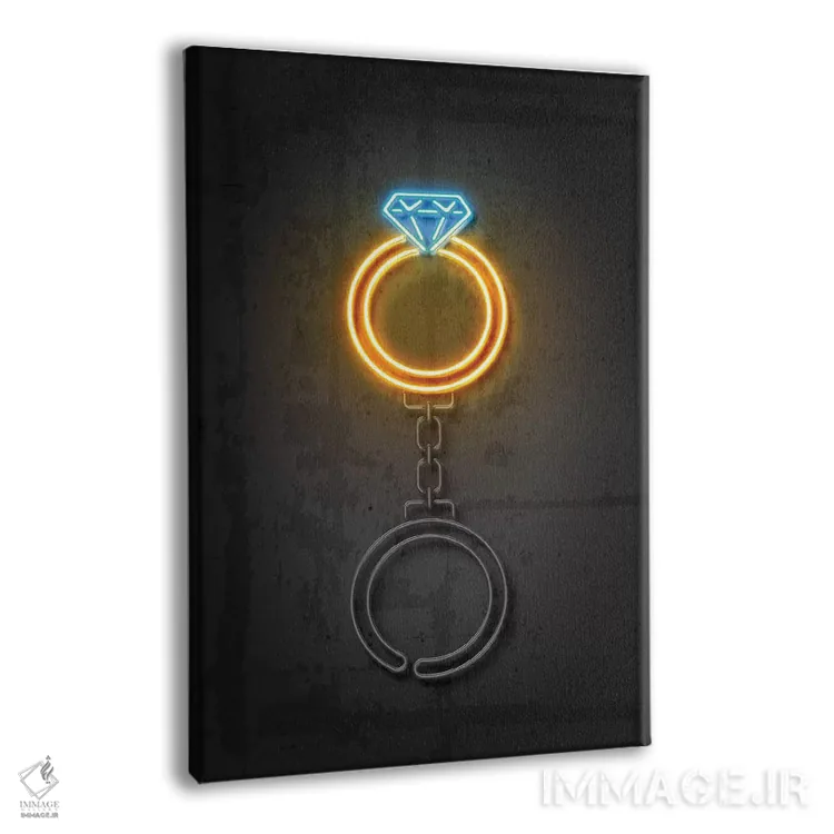 تابلو دکوراتیو حلقه الماس اثر اکتاویان میلو - نمای پرسپکتیو محصول