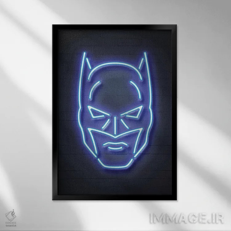 تابلو دکوراتیو بتمن اثر اکتاویان میلو - نمای قابدار مشکی