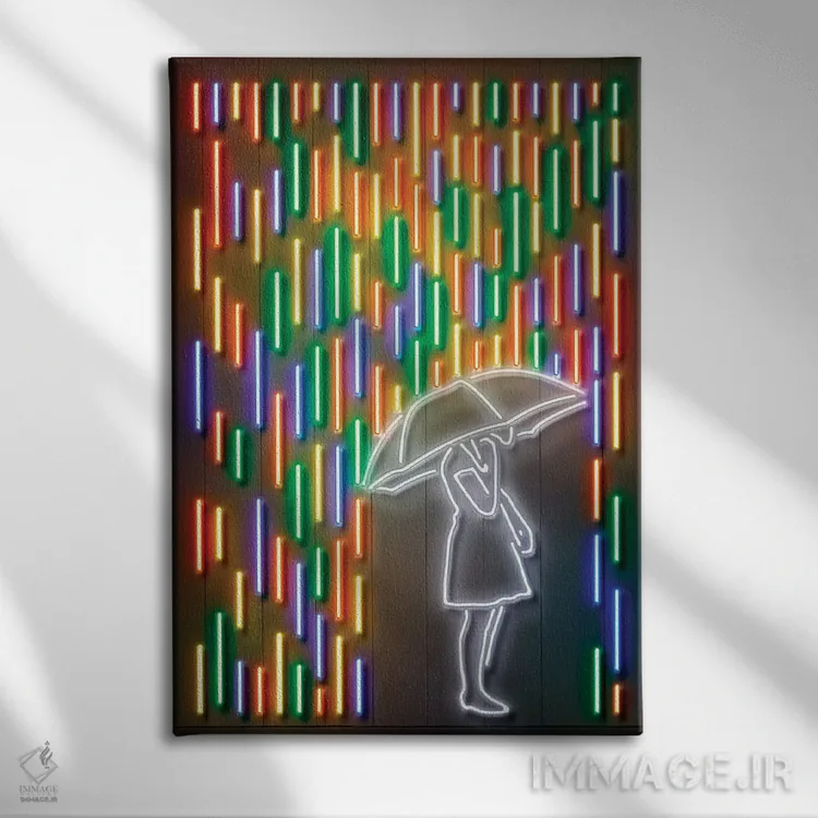 تابلو دکوراتیو باران اثر اکتاویان میلو - نمای روبهرو روی دیوار