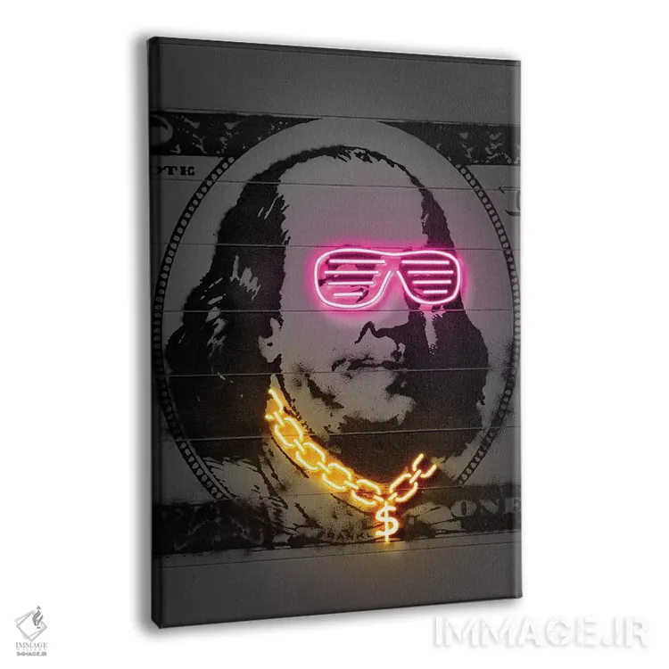 تابلو دکوراتیو فرانکلین اثر اکتاویان میلو - نمای پرسپکتیو محصول